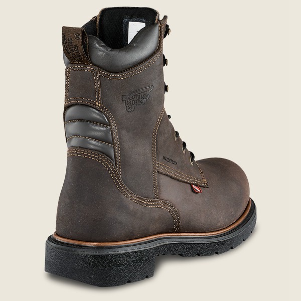 Red Wing Iş Botu Erkek - Dynaforce® - 8-Inch Insulated Waterproof Soft Toe - Koyu Kahverengi - 41LHO